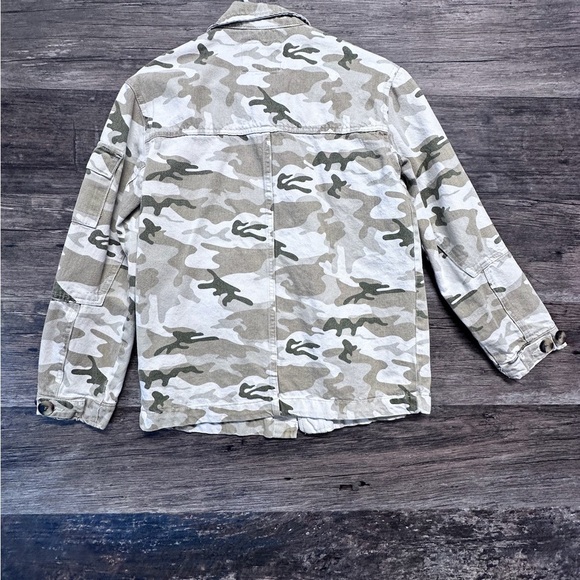 Bershka Camouflage Camo Utility Jacket Coat - Picture 2 of 6